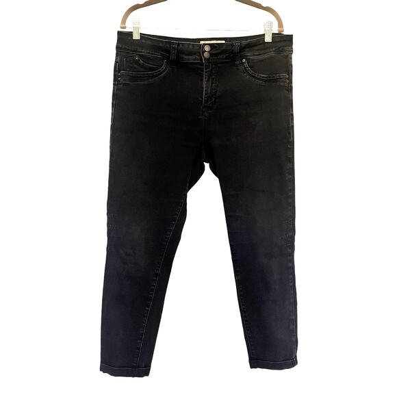 Royalty For Me WannaBettaButt Womens Jeans 14 Black Skinny Denim Stretch Ankle - Picture 1 of 16